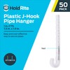 Holdrite 1 inch CTS J-Hook Pipe Hanger, 50 Pack, Pipe
