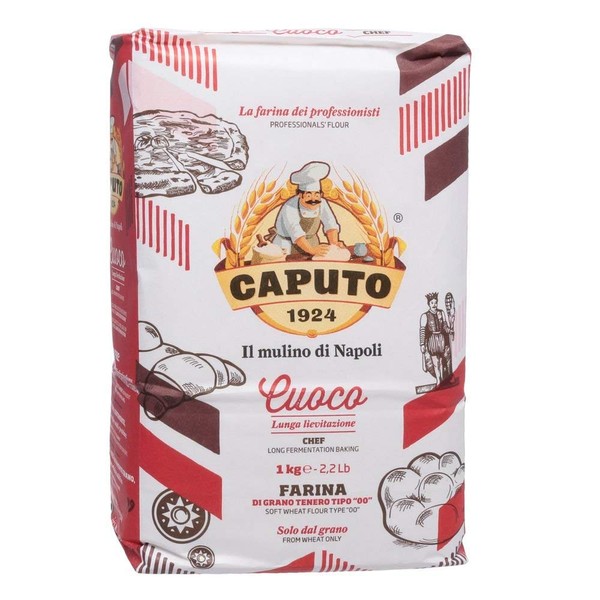 Antimo Caputo Flour"00" Chefs Flour (8 Packs) Each 1 Kilo (2.2 Pounds) Bags, Il Mulino di Napoli, Pizza Flour, for real Naples Pizza