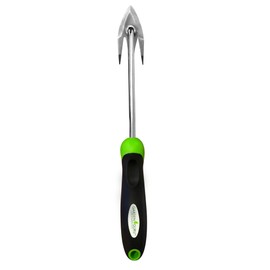 Garden Guru Root Weeder Tool with Ergonomic Handle - Stainless Steel Weed Puller for Planting, Weeding, Flower and Vegetable Care in Lawn Garden Yard | Rust Resistant