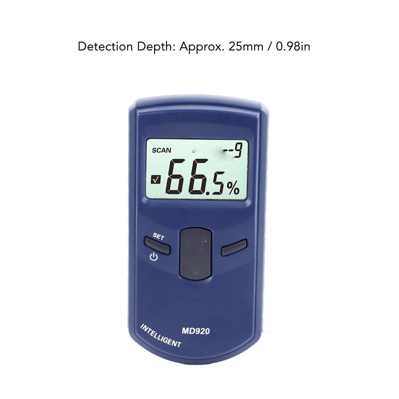 2 in 1 Moisture Meter High Accuracy LCD Display Density