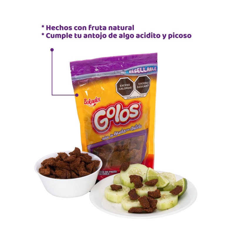 Chilitos GOLOS Tamarindo Dulce de Fruta Bolsa 490g