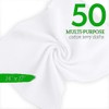 GREEN LIFESTYLE 50-Pack Cotton Wash Cloths – 14"x17" Absorbent Cleaning