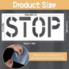 24" Stop Pavement Stencil – Heavy-Duty Silicone Road Marking Template