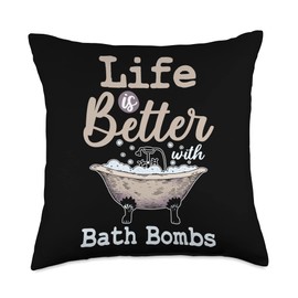 Bath Bombs Making Bathing Bomb Bubble Lavender Throw Pillow