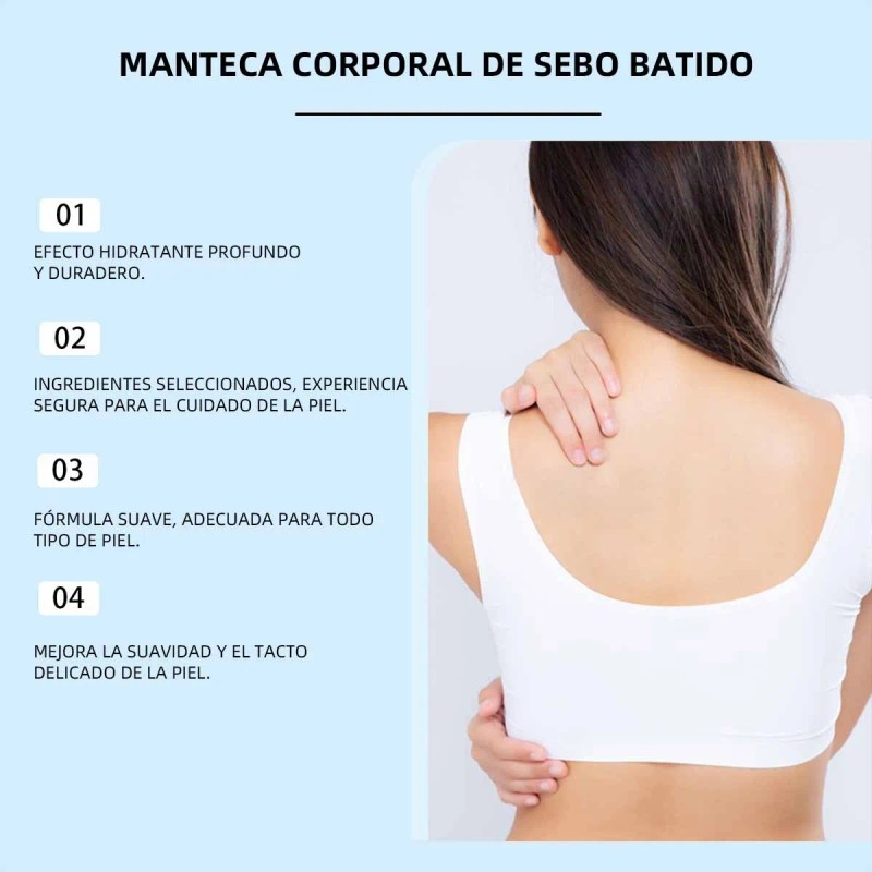 Crema Hidratante Corporal De Sebo, Anti-arrugas Y Apretada