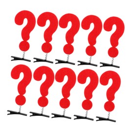 Vaguelly 10pcs Novelty Question Mark Hair Clips Kawaii Hair Accessories for Parties Events