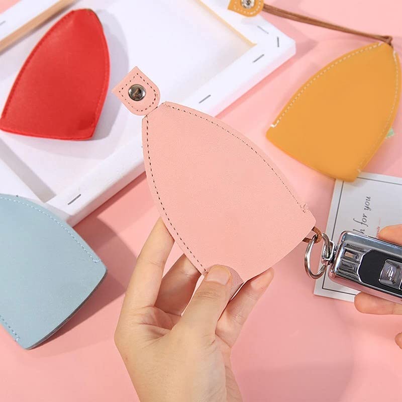 Elegant PU Leather Key Organizer Pouch - Pull Strap Key