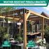 VoTwoofv Pergola Flat Brackets 10" x 10",L-Shape Straight Joining Brackets