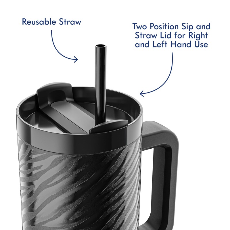 go! 40oz Stainless Steel Handle Tumbler with Triple Insulation &