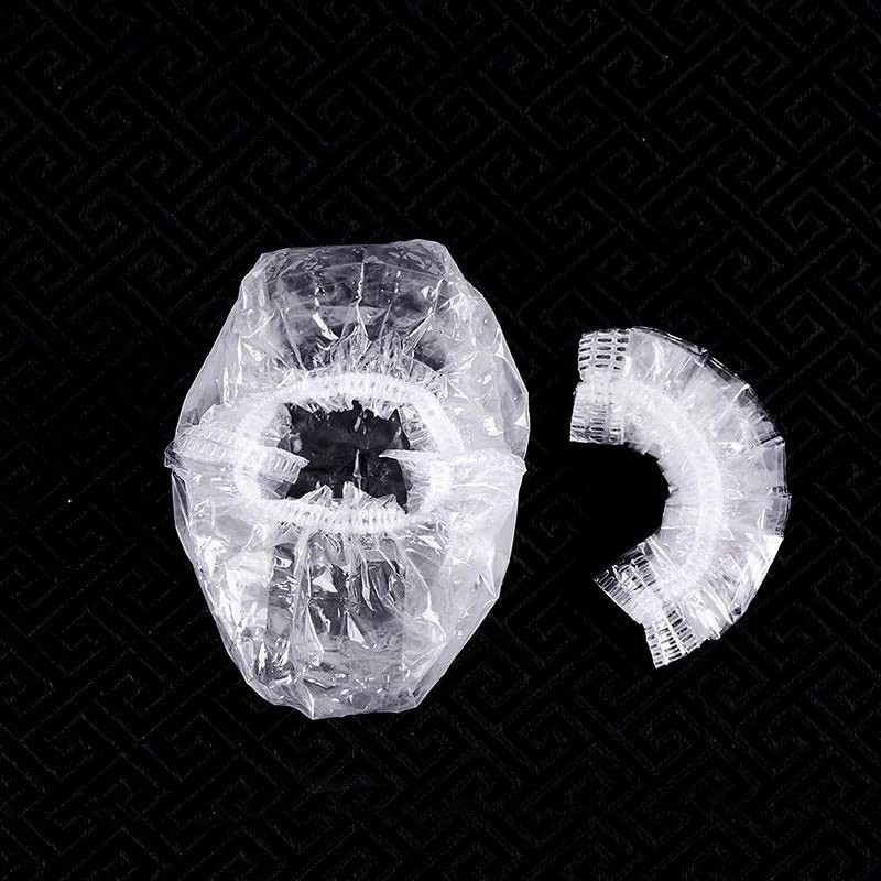 Pack of 100 Disposable Ear Muffs Transparent Ear Covers Clear