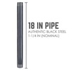 PIPE DECOR Black Steel Plumbing Pipe, 1 1/4 in. Dia.