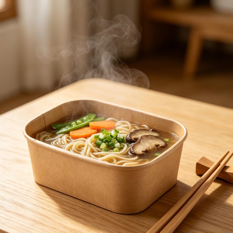 50 Pack 25oz Disposable Kraft Paper Bowls with Lids