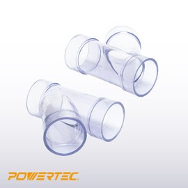 POWERTEC 2-1/2 Inch ID Y Fitting for 2 1/2 Inch OD Dust Collection Pipes, Adapters and Fittings, Dust Collection Fittings for Dust Collector Accessories, 1 pack (70303)