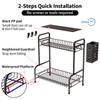 Bathroom Countertop Organizer With Toiletries Basket, 2 Tier Bathroom Counter