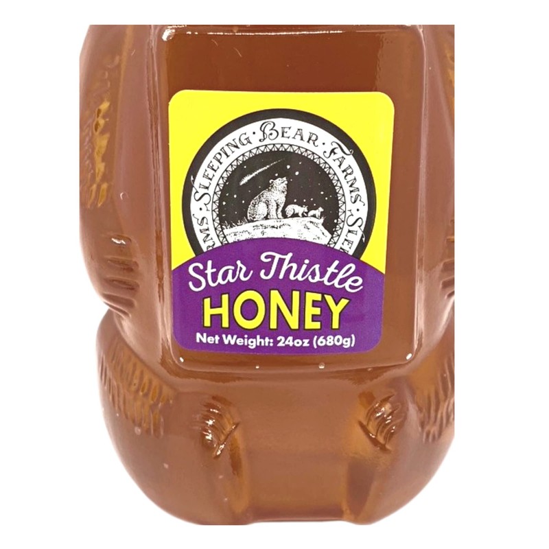 Star Thistle Honey Bear 24 oz. Unpasteurized Unblended No Additives