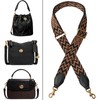RICLVS Crossbody Bag Strap Soft Cotton Adjustable Replacement Purse (black&Brown)