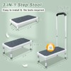 Medical Step Stool with Handle Elderly Adults Bed Steps for