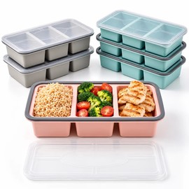 Silicone Soup Freezer Molds w/Lids,2-Cup Meal Prep,BPA-Free,Stackable,6Pack