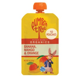 Pumpkin Tree Peter Rabbit Organics Mango, Banana and Orange Snacks, 4 Oz (Pack of 10)