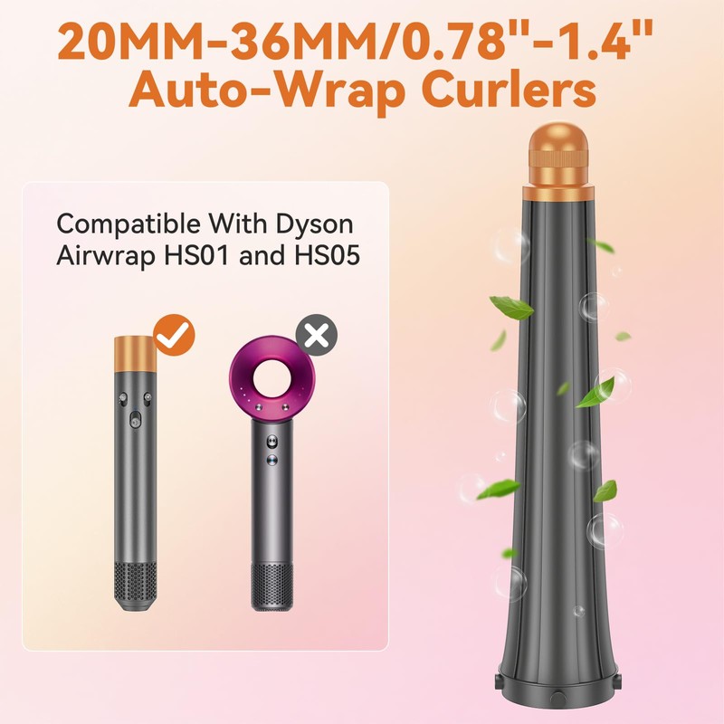 0.78in-1.4in Conical Long Barrels Attachment for Dyson Airwrap HS01 HS05