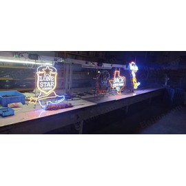 Neon Signs Beer Bar Cafe Shop Sign Pizza Calzones Wings Neon Signs for Hotel Pub Cafe Man Cave Neon Light Art Wall Lights 24 X 20 Inches