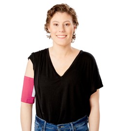 Care+Wear - PICC Line Cover (X-Large, Fuchsia) - Secure Slip-Resistant Design - Anti-Odor Hypoallergenic Material - Easy Monitoring Window - Machine Washable Durability