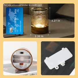 GZWANHANGMY Mini Soft Warm Light Lamp Battery Operated Portable Night Light with Timer, Small Glass Vintage Dim Sleep Nightlights, Battery Powered Wireless Night Lights for Adults (1), M2-1-4