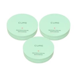 Kim Jeong-moon Aloe [Kim Jeong-moon Aloe] Cure Aqua Mild Cooling Sun Cushion 25g (SPF50) 3 pieces Ss (11729426) 1 piece / [김정문알로에] 큐어 아쿠아 마일드 쿨링 선쿠션 25g(SPF50 ) 본품 3개 Ss (11729426) 1개