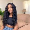 KUSPOAL Black Color Lace Front Kinky Curly Wig Lace Front