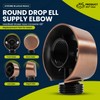 A725ORB Oil-Rubbed Bronze Round Drop Ell Supply Elbow, Handheld Shower