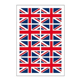 Generisch Pack of 8 stickers England flags set, sticker United Kingdom car sticker