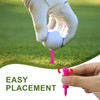 LWMLWM Pack of 100 Pink Golf Tees, 57 mm Plastic