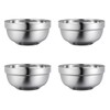 Cabilock 4pcs 14 cm Stainless Steel Bowls Double Layer Salad