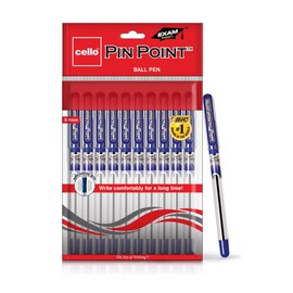 Cello Pin Point - XS Ball Point Pen (10Pcs) (Red)