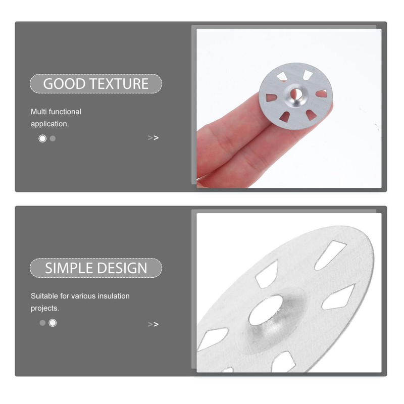 Gatuida 200pcs Insulated Board Washers Foam Insulation Board Fasteners Zinc