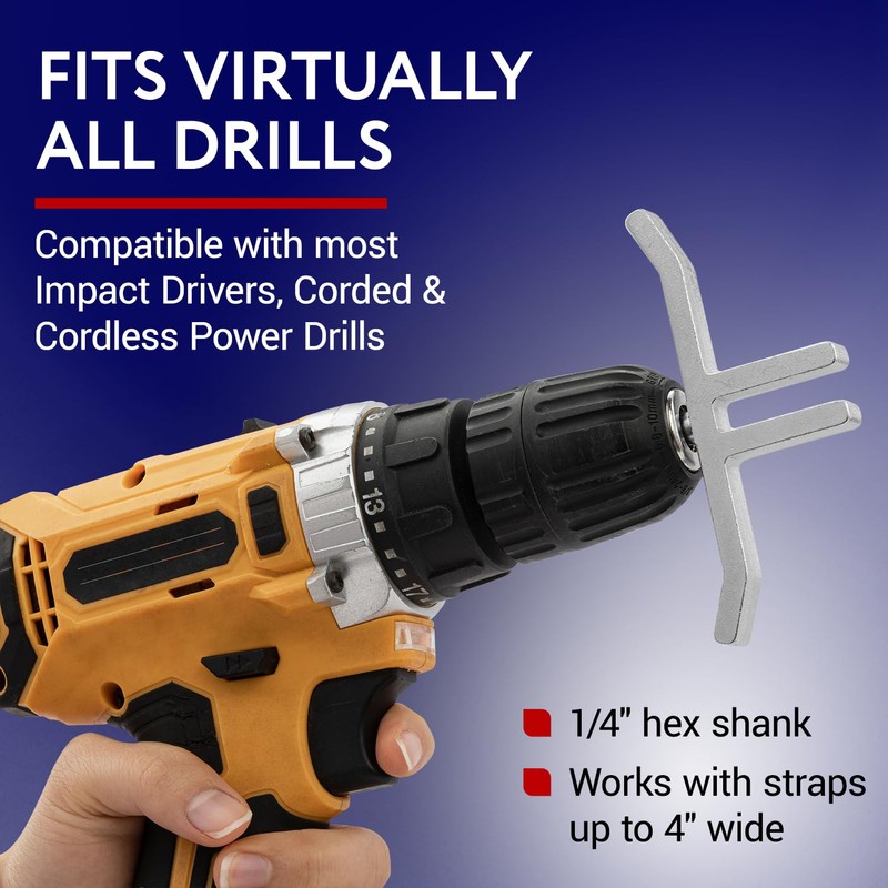 Impresa Heavy-Duty Ratchet Winder for Drill - Steel Drill Strap