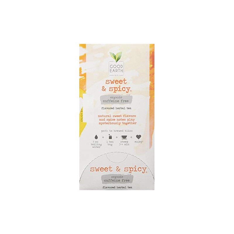 Organic Sweet & Spicy Herbal Caffeine Free Good Earth Teas