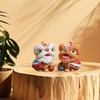 Fenteer 2 Pieces Chinese Lion Dance Statues Year of Snake
