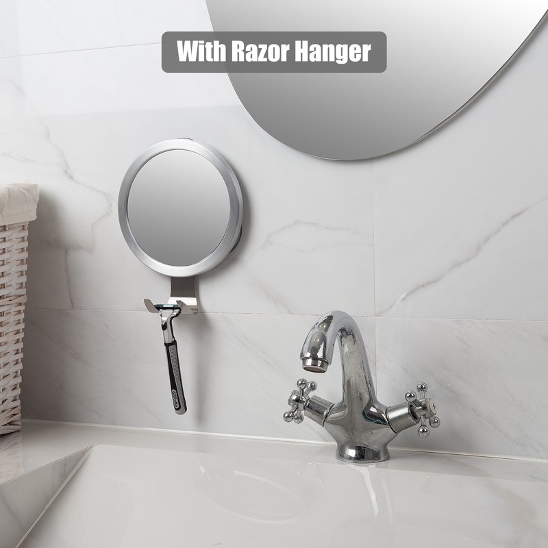 Bathroom Fogless Mirror Shower Shaving Mirror with Suction Cup Wall