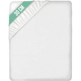 Soft Terry Towelling Waterproof Dust Mite Proof Mattress Protector 140 x 190/200 cm for 140 cm Bed (All Sizes)