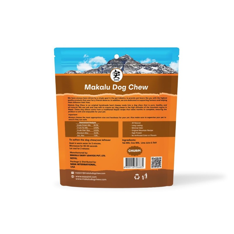 MAKALU DOG CHEW Small, Odor-Free Bully Sticks (15Ibs and Under)