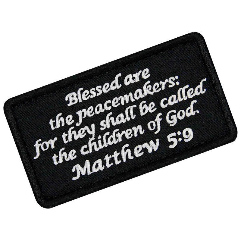 EmbTao Matthew 5:9 Blessed are The Peacemakers Parche bordado Insignia