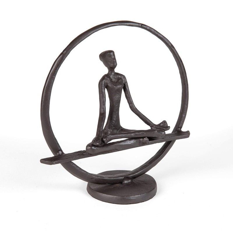 Danya B. Meditation Circle Cast Iron Sculpture | Contemporary Metal