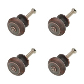 Infinity Decor Bloxwich Traditional Style Solid Brass Antique Bronze 30mm Cupboard Knobs Ideal for Drawers, Cupboards, Doors (Pack of 4)