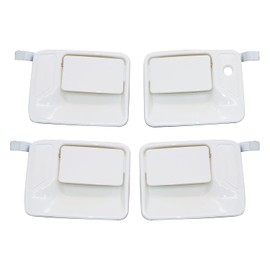 GXARTS - 4 manijas de puerta exteriores blancas 7C3Z2522405AA F81Z2626601AAB F81Z2626601AAB compatibles con Ford F250 F350 Pickup Truck 1...