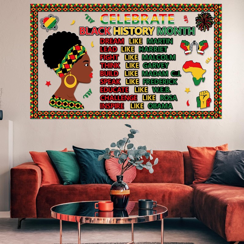 gisgfim Black History Month Classroom Bulletin Board Decorations Set African