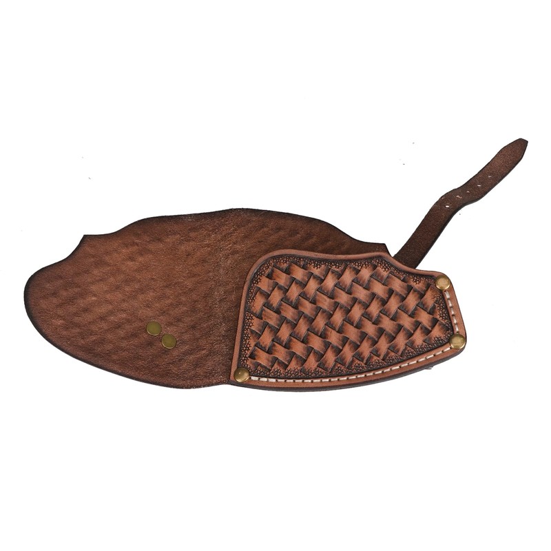Tourbon Outdoors Leather Axe Head Cover Handle Guard Collar Protector