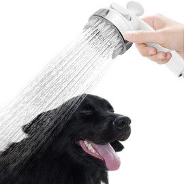 YOO.MEE Pet Shower Attachment for Bath Tub, Grooming Teeth Shower for Gog Washing and Pet Showering, Hair Rinse, Tub and floor Cleaning, W/Brass Diverter, W/Hose