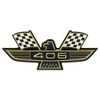 Auto Krafters Compatible/Replacement for Fender Emblem “406” Eagle Gold Front