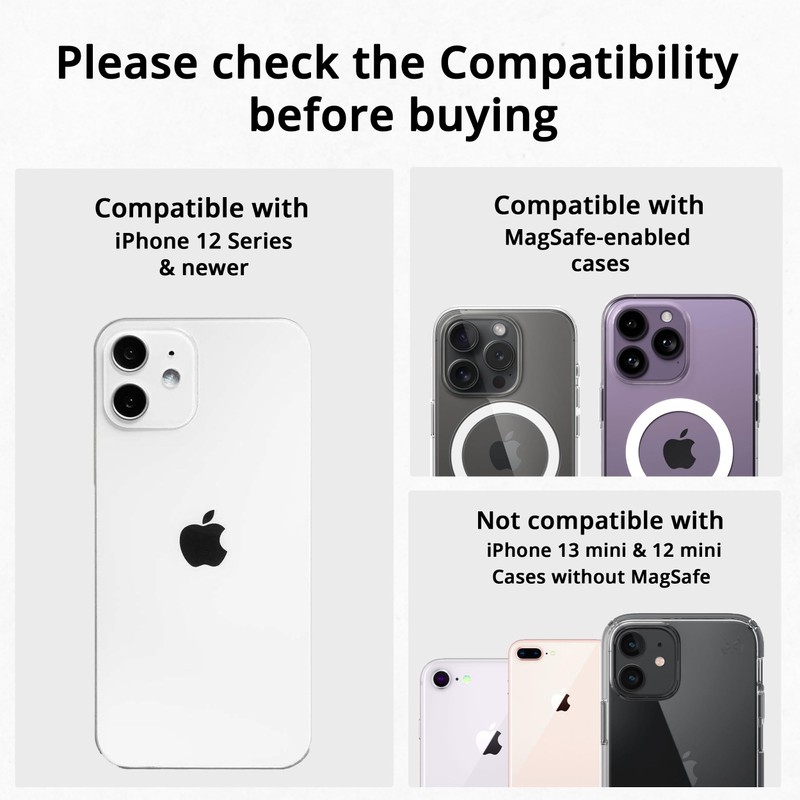 ADOTEM Magnetic Wallet - MagSafe Compatible Wallet with Adjustable Stand,